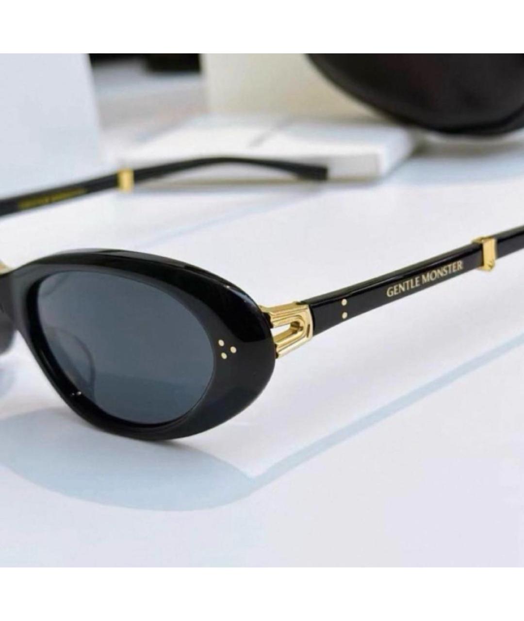 GENTLE MONSTER Черные пластиковые солнцезащитные очки, фото 4