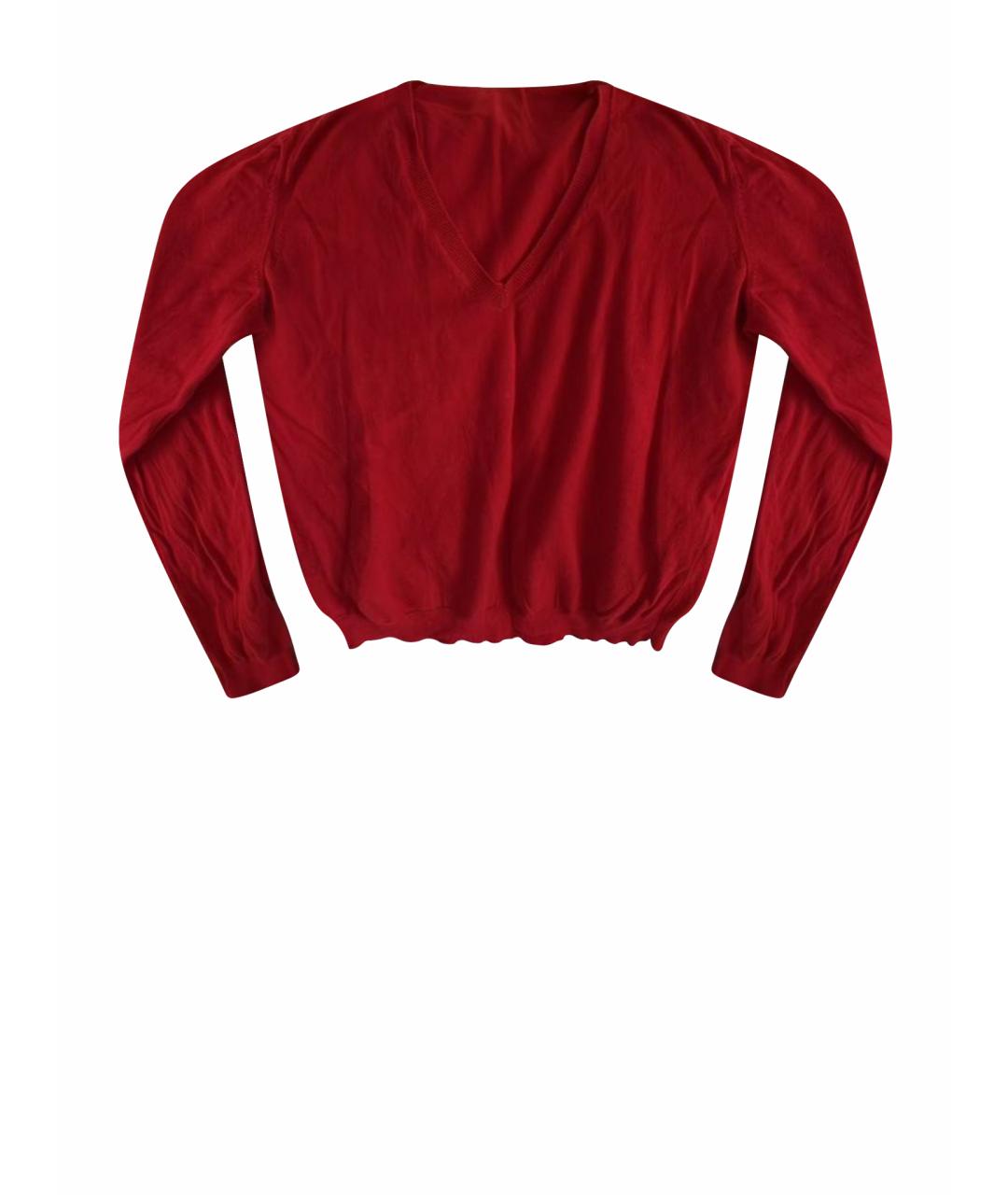 PRADA Красный хлопковый джемпер / свитер, фото 1