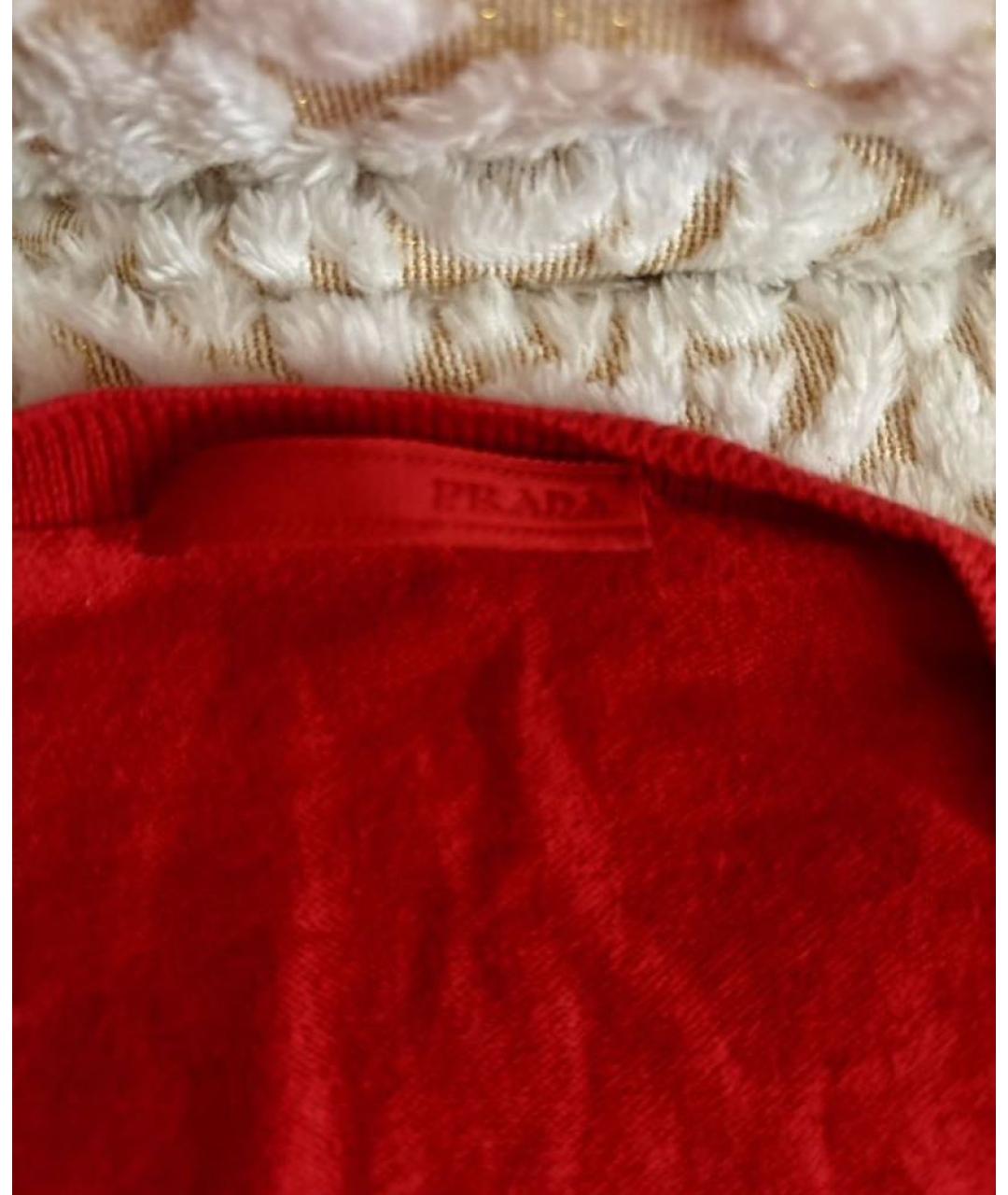 PRADA Красный хлопковый джемпер / свитер, фото 3