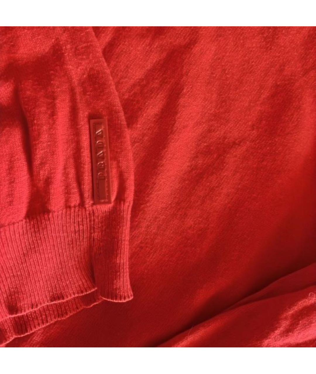 PRADA Красный хлопковый джемпер / свитер, фото 2