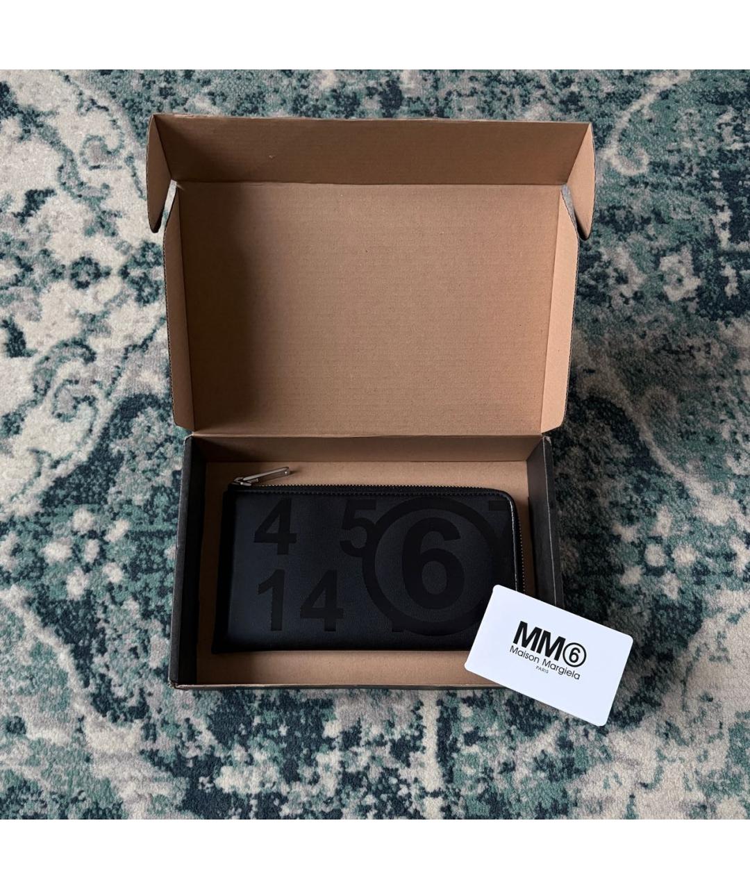 MM6 MAISON MARGIELA Черный полиуретановый кошелек, фото 8