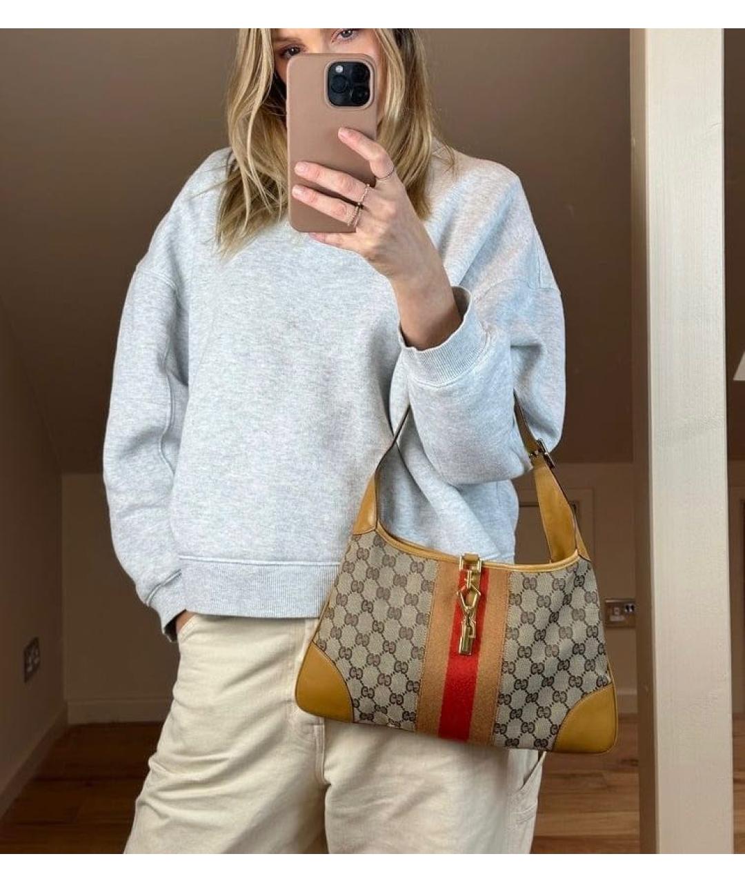 GUCCI Бежевая сумка с короткими ручками, фото 5