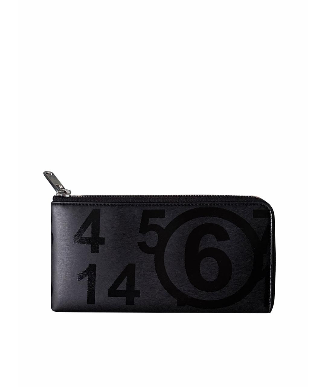 MM6 MAISON MARGIELA Черный полиуретановый кошелек, фото 9
