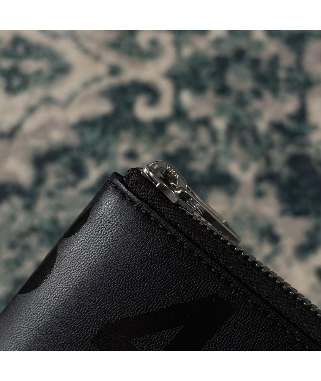 MM6 MAISON MARGIELA Черный полиуретановый кошелек, фото 4