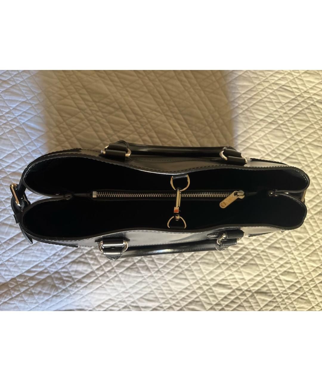 LOUIS VUITTON Черная кожаная сумка тоут, фото 4