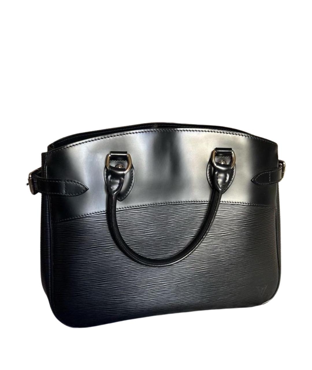 LOUIS VUITTON Черная кожаная сумка тоут, фото 1