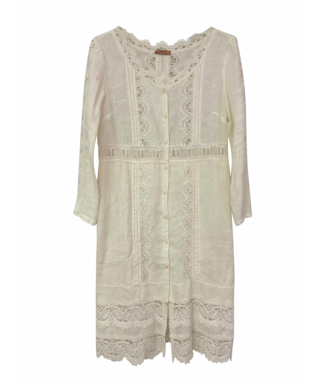 ERMANNO SCERVINO Белый льняной сарафан, фото 1