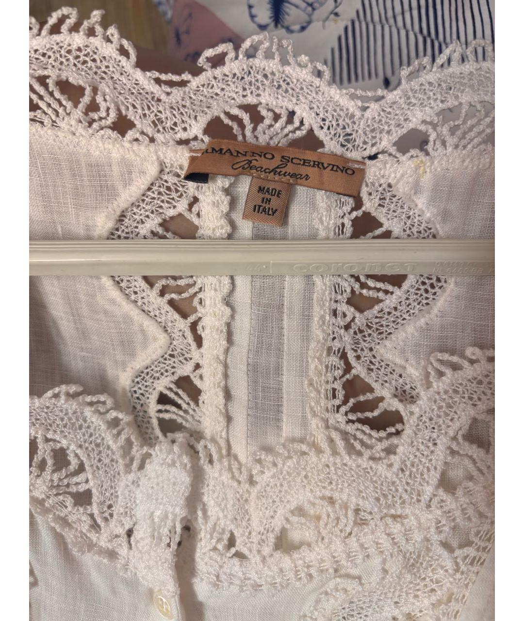 ERMANNO SCERVINO Белый льняной сарафан, фото 4