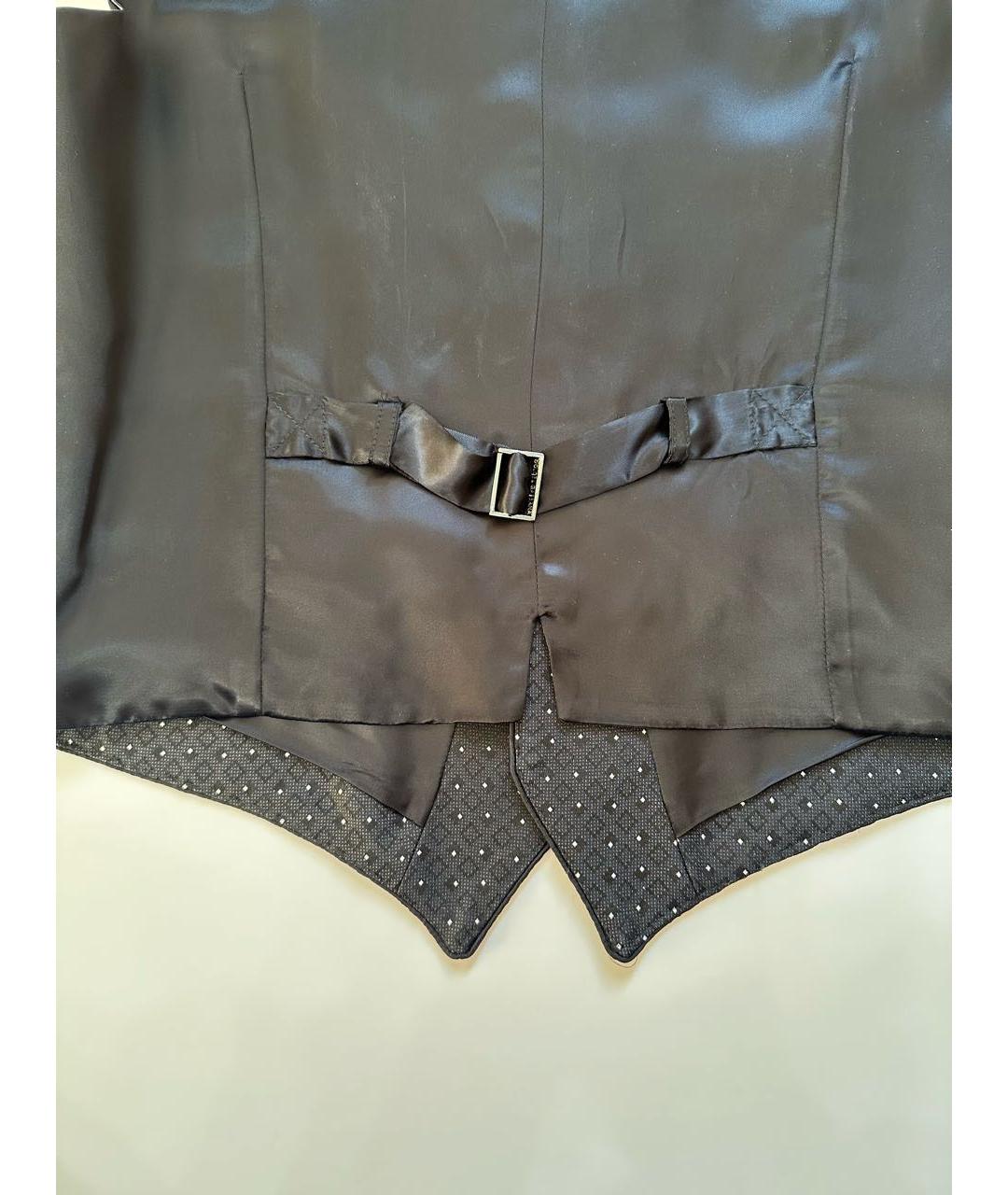 DOLCE&GABBANA Черный шелковый жилет, фото 3