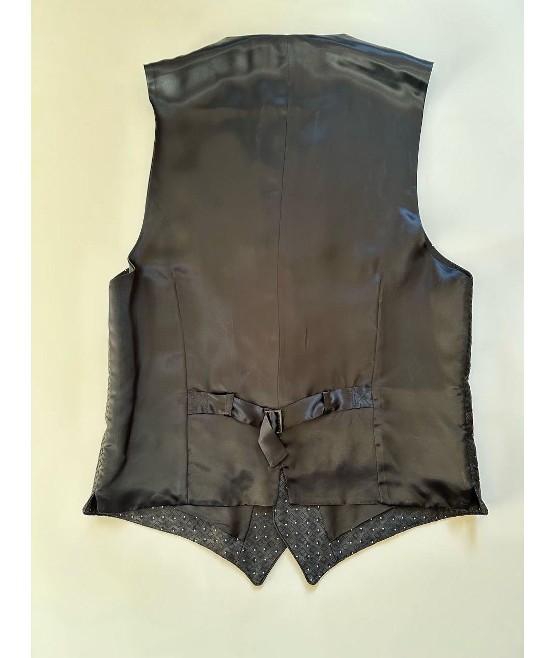 DOLCE&GABBANA Черный шелковый жилет, фото 2