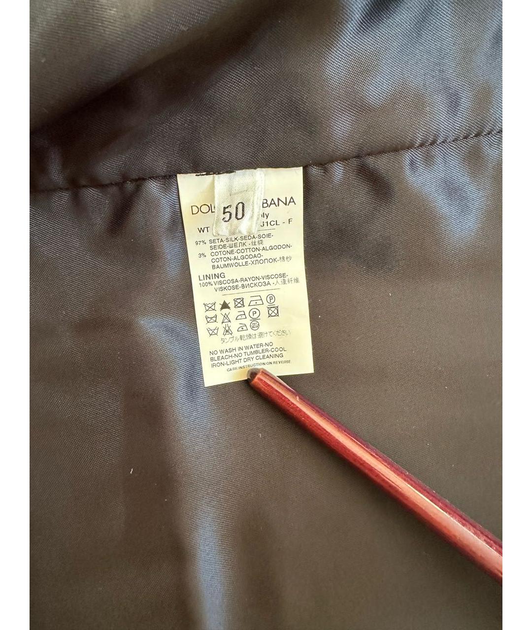 DOLCE&GABBANA Черный шелковый жилет, фото 6