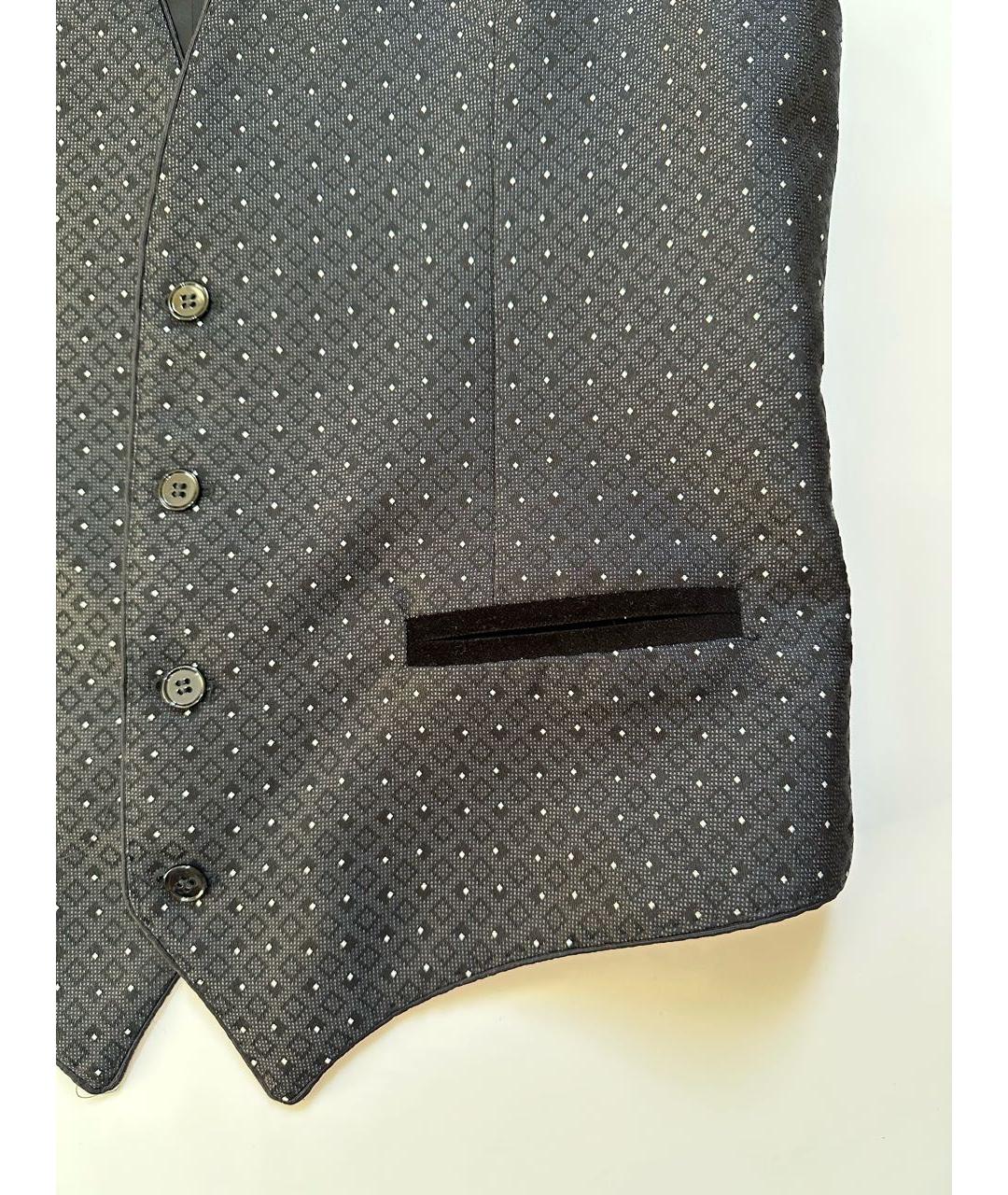 DOLCE&GABBANA Черный шелковый жилет, фото 4