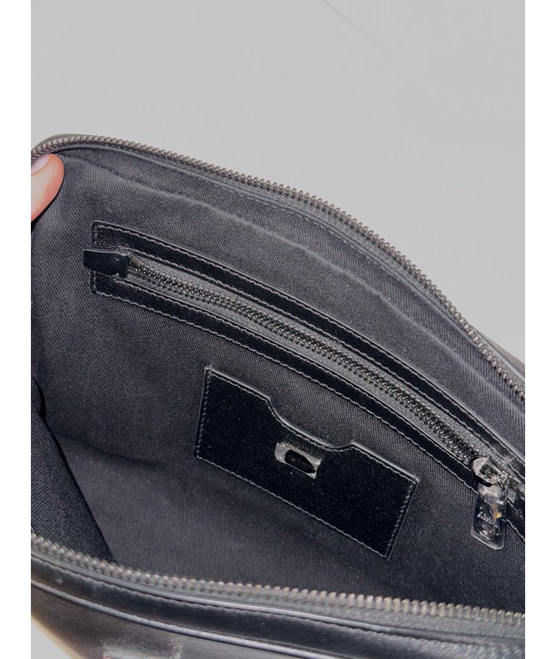 DOLCE&GABBANA Черная кожаная барсетка, фото 7