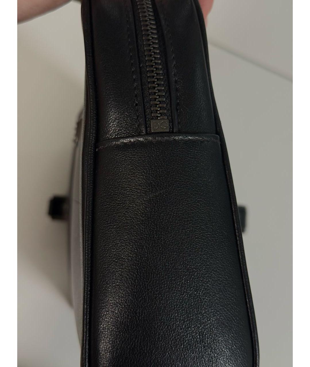DOLCE&GABBANA Черная кожаная барсетка, фото 8