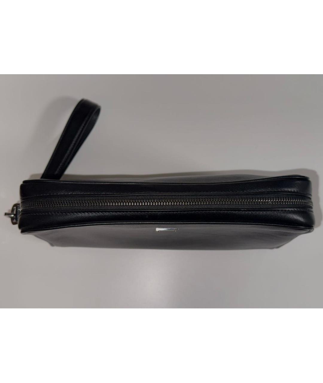 DOLCE&GABBANA Черная кожаная барсетка, фото 3