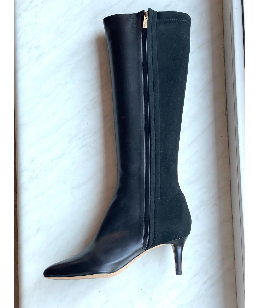 JIMMY CHOO Черные кожаные сапоги, фото 9