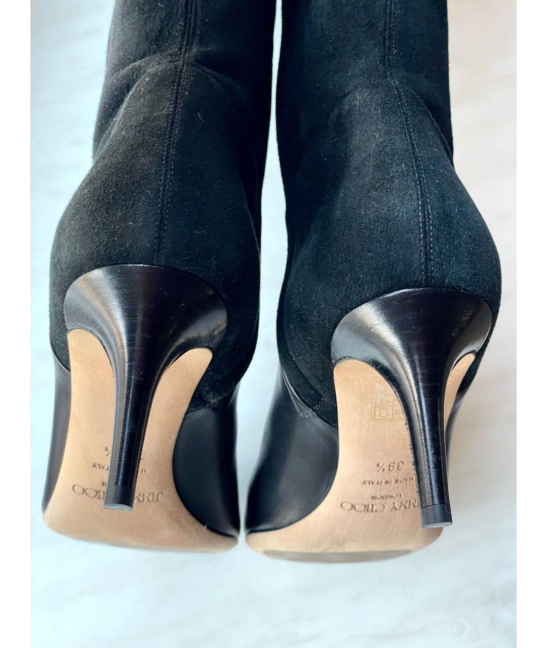 JIMMY CHOO Черные кожаные сапоги, фото 3