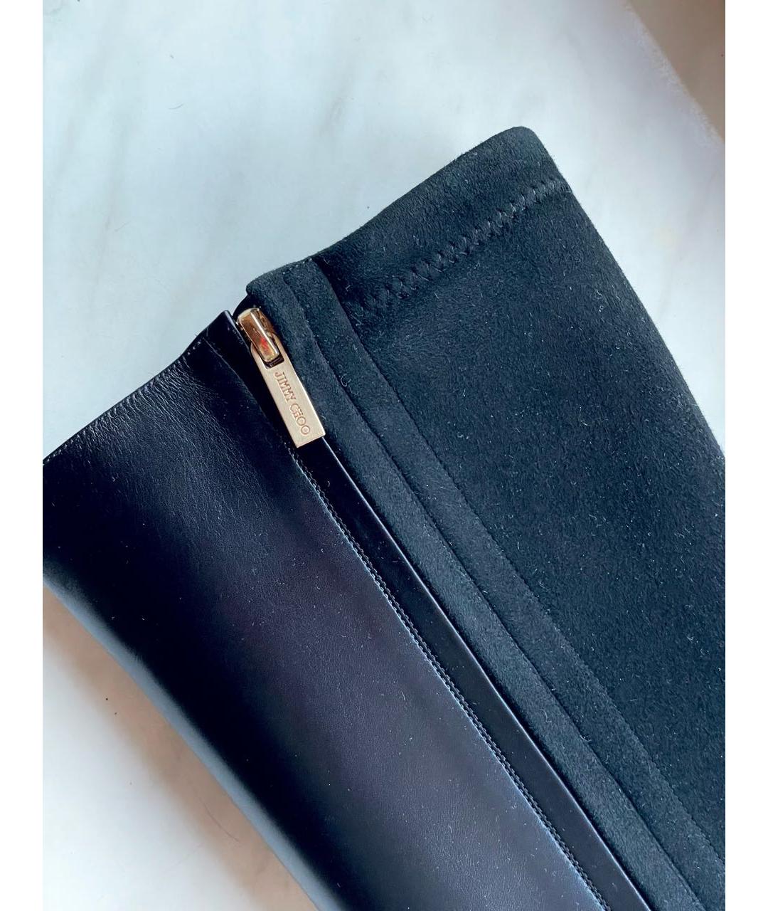 JIMMY CHOO Черные кожаные сапоги, фото 7