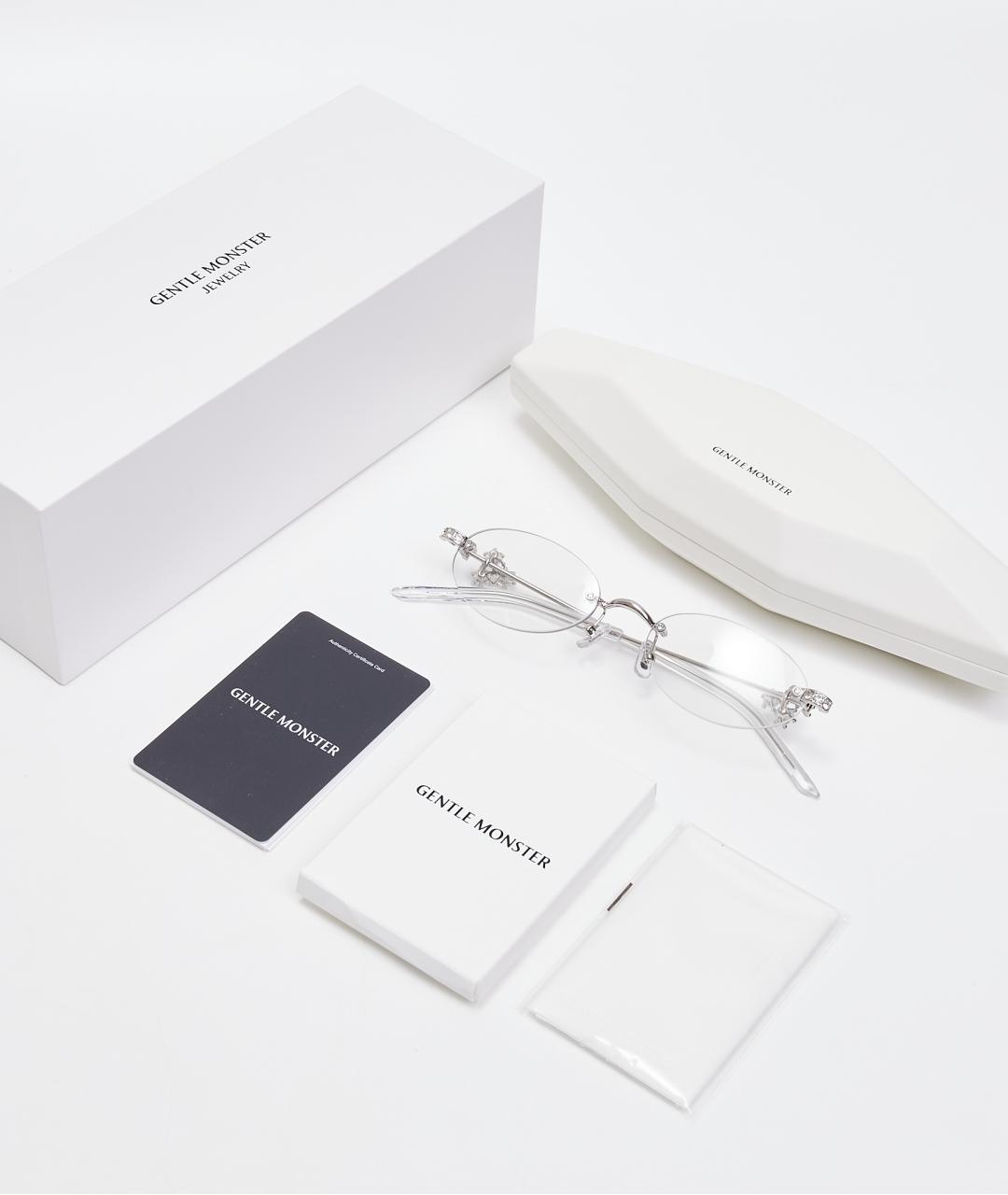 GENTLE MONSTER Серебряные металлические солнцезащитные очки, фото 4