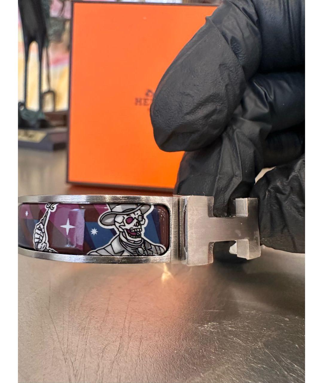 HERMES Синий серебряный браслет, фото 3