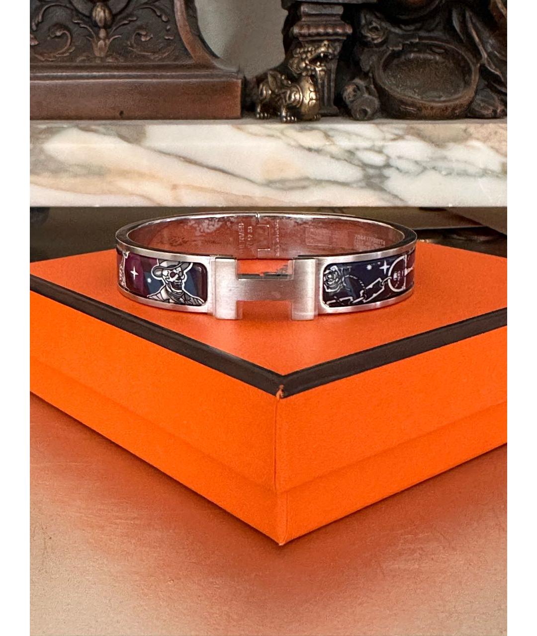 HERMES Синий серебряный браслет, фото 5