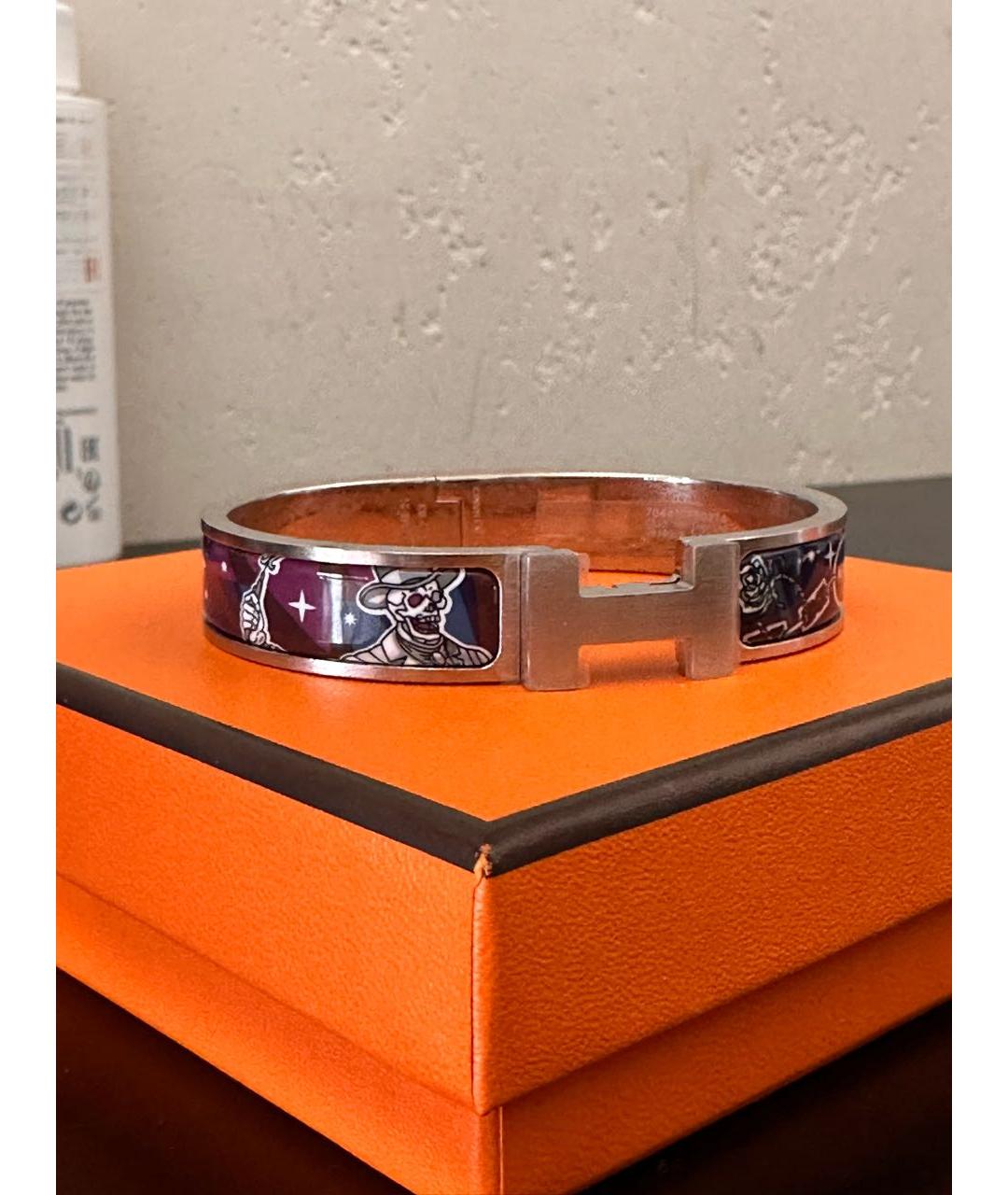 HERMES Синий серебряный браслет, фото 2