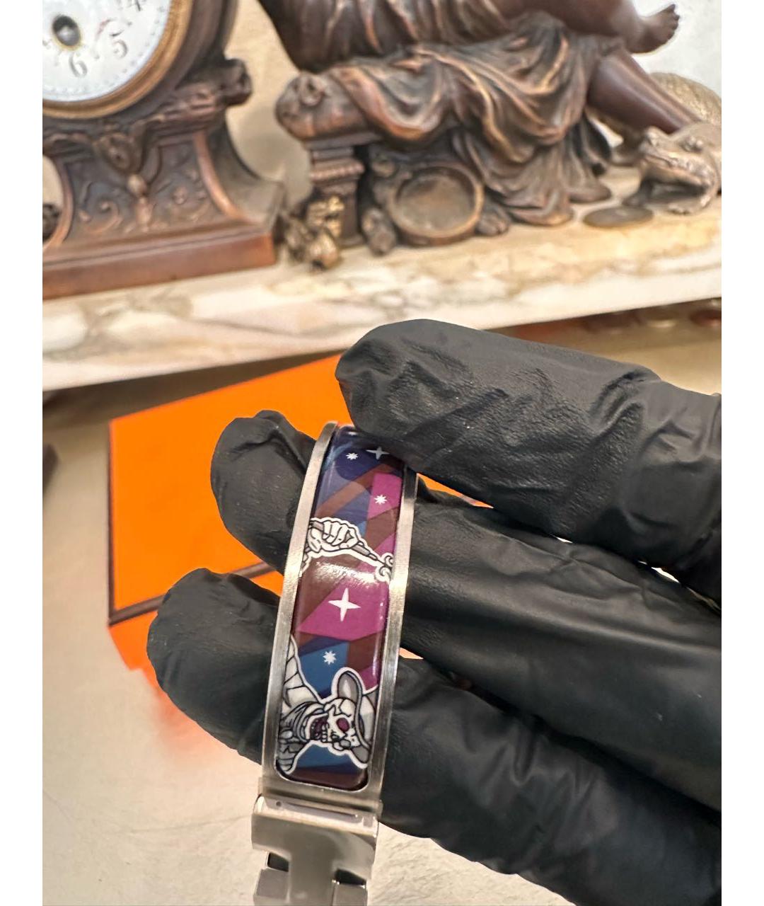 HERMES Синий серебряный браслет, фото 4