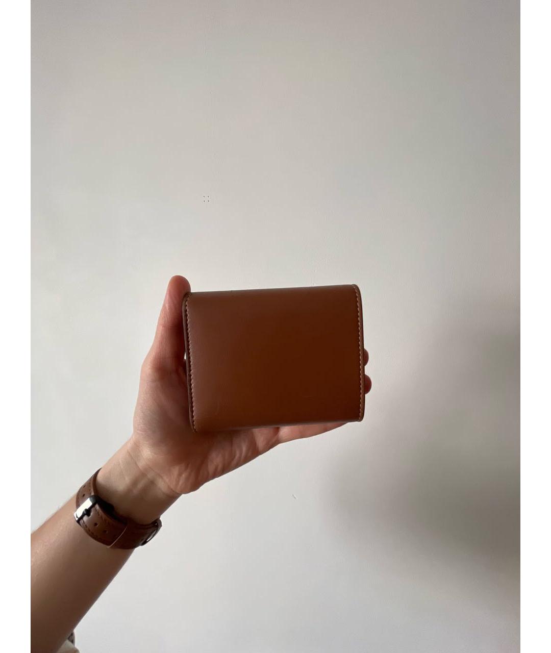 CELINE Бежевый кожаный кошелек, фото 3