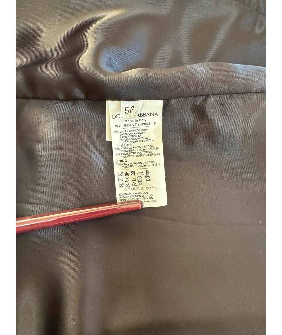 DOLCE&GABBANA Черный шерстяной жилет, фото 4