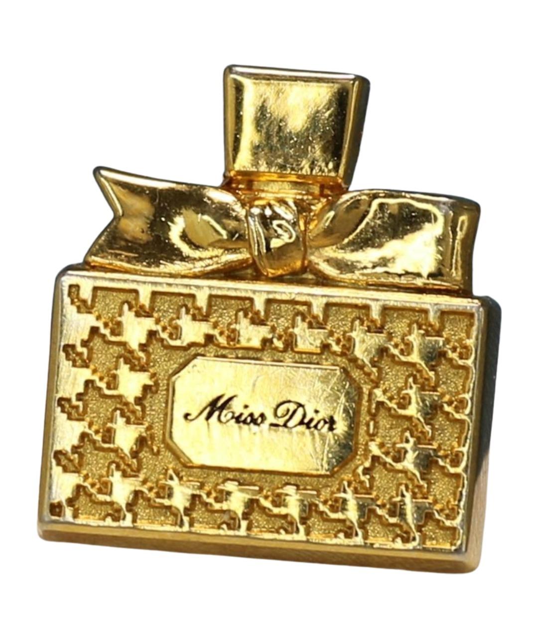 CHRISTIAN DIOR Золотая металлическая булавка / брошь, фото 6