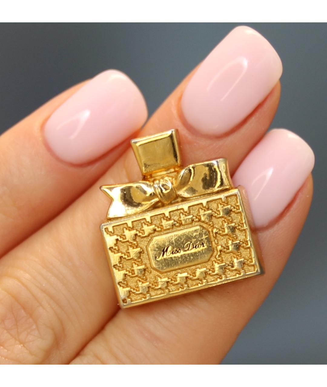 CHRISTIAN DIOR Золотая металлическая булавка / брошь, фото 5