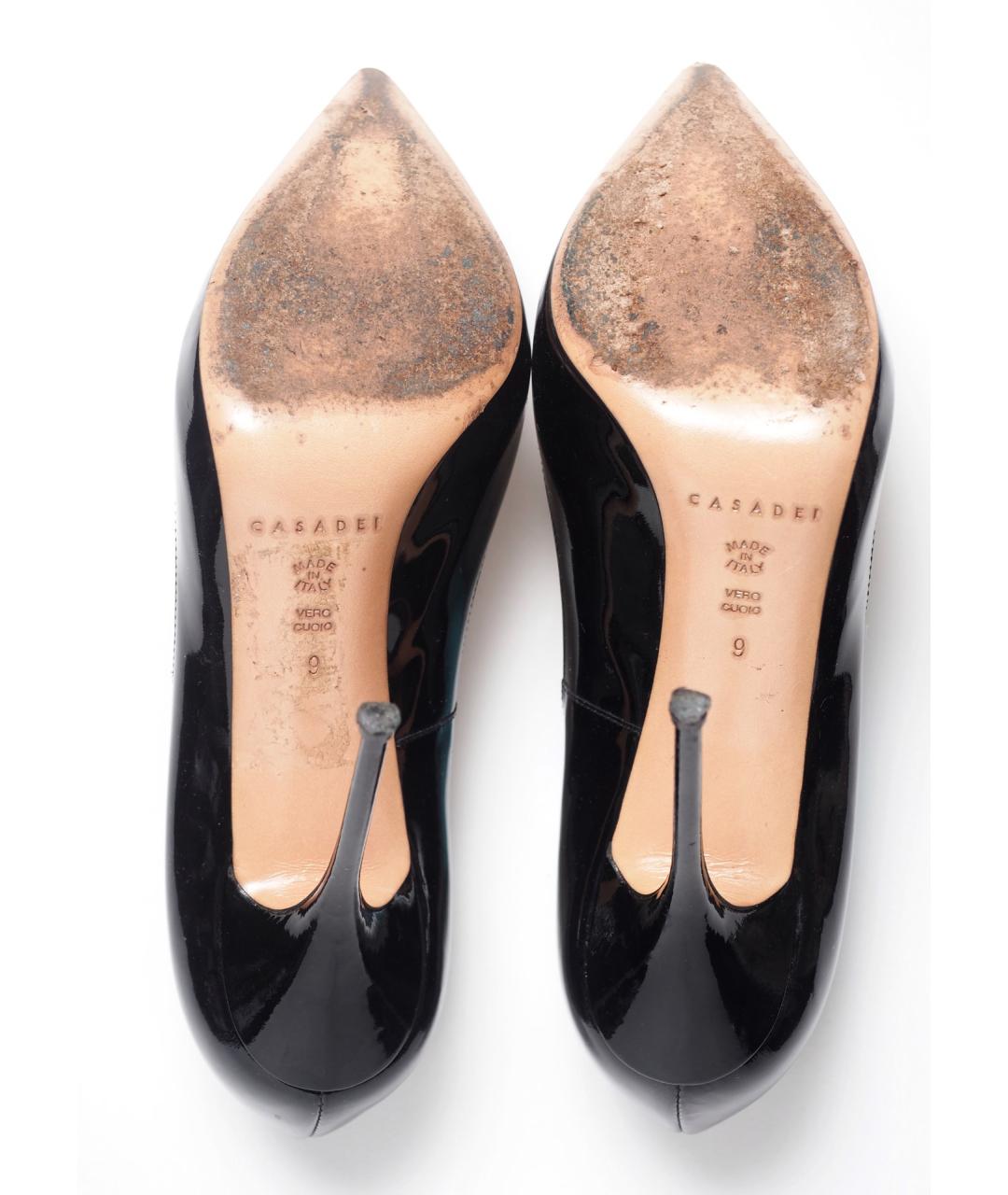 CASADEI Черные туфли из лакированной кожи, фото 9