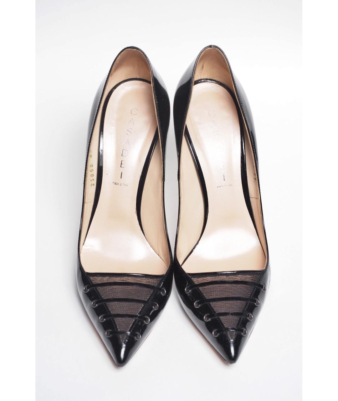 CASADEI Черные туфли из лакированной кожи, фото 2