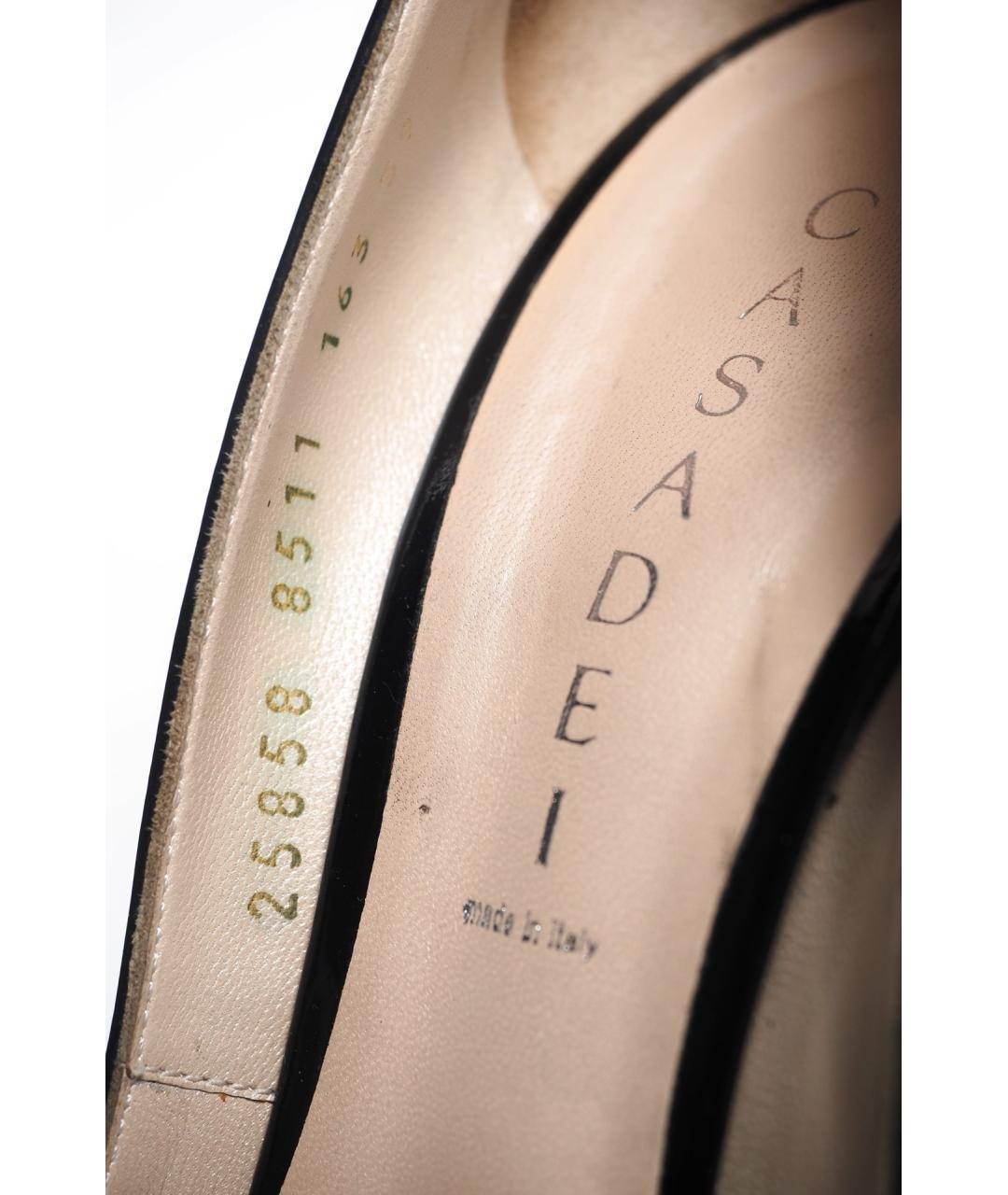 CASADEI Черные туфли из лакированной кожи, фото 7