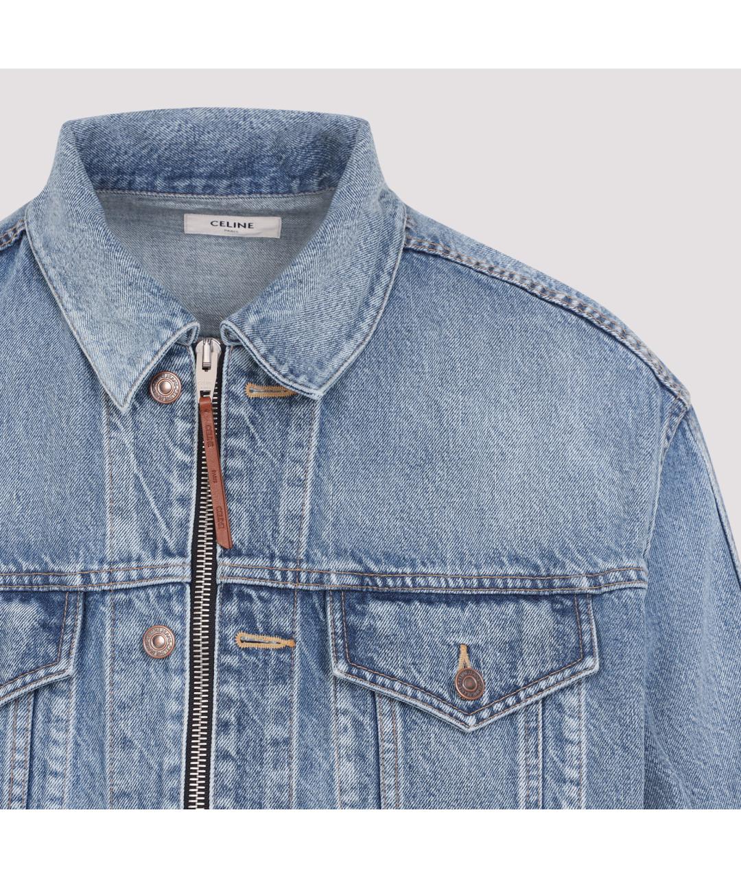CELINE Голубая хлопковая куртка, фото 4
