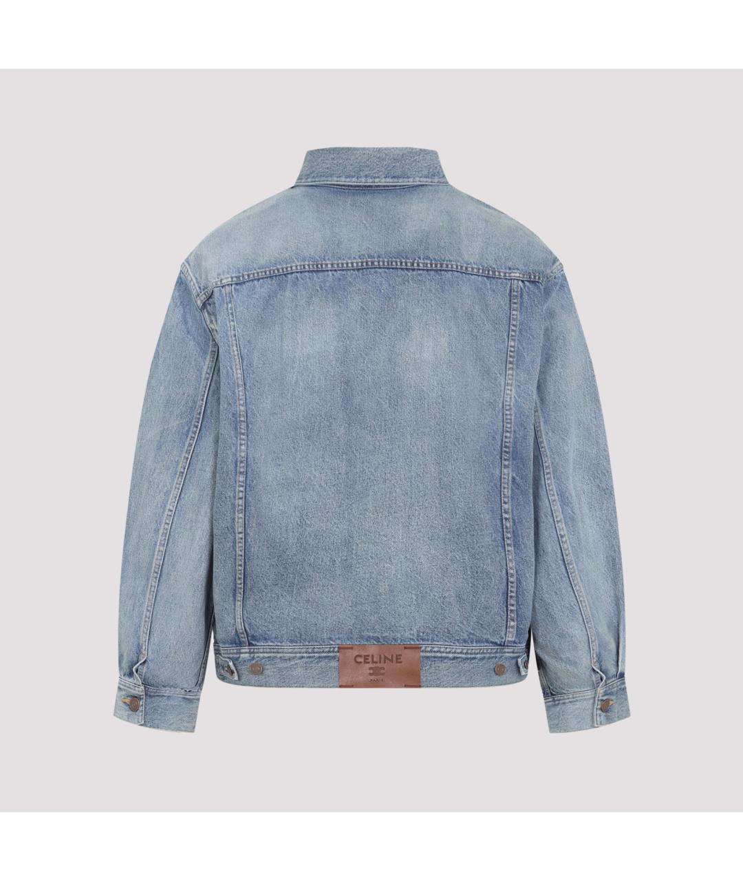 CELINE Голубая хлопковая куртка, фото 2