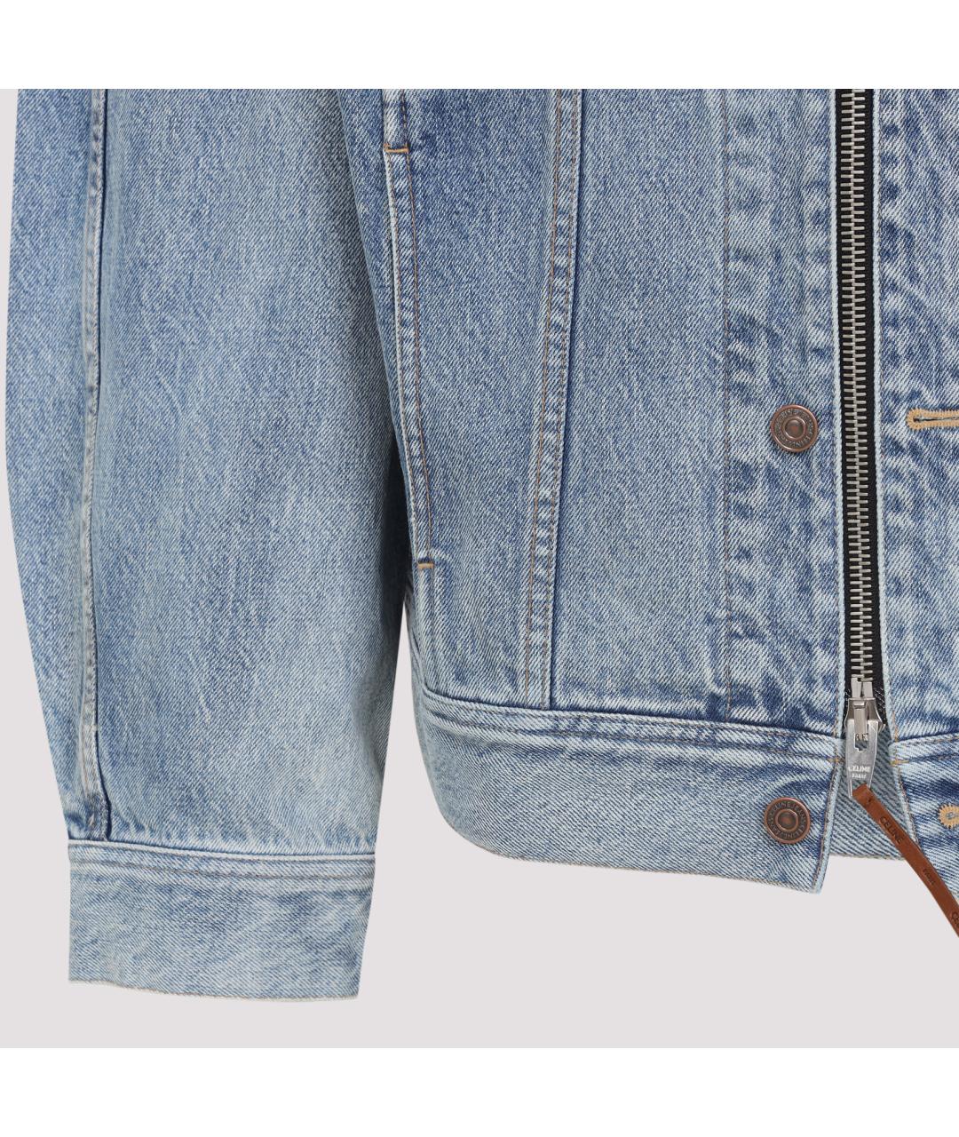 CELINE Голубая хлопковая куртка, фото 3