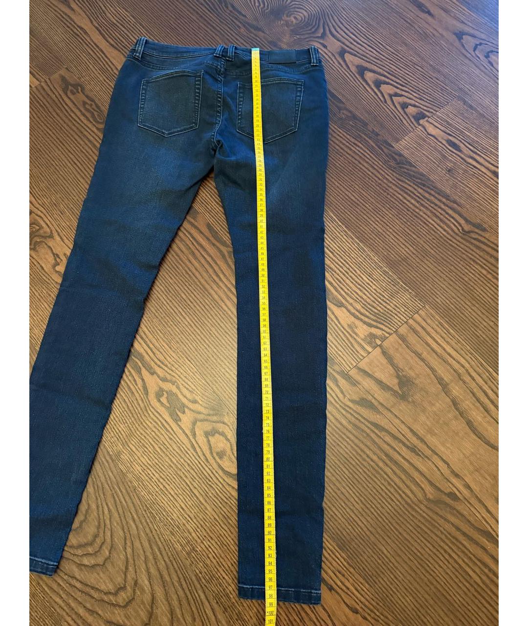 BURBERRY Темно-синие хлопко-эластановые джинсы слим, фото 7