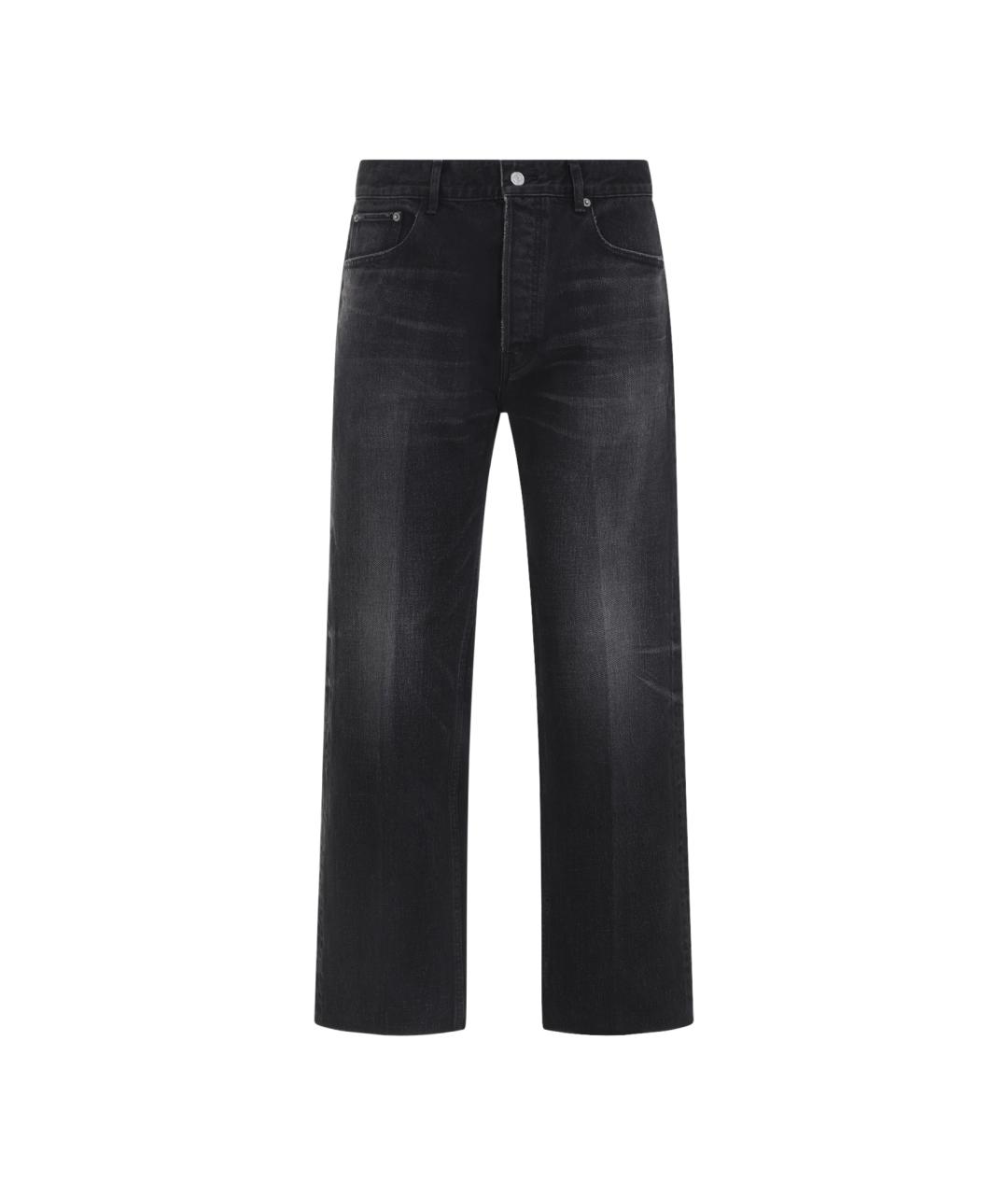 CELINE Черные хлопковые прямые джинсы, фото 1