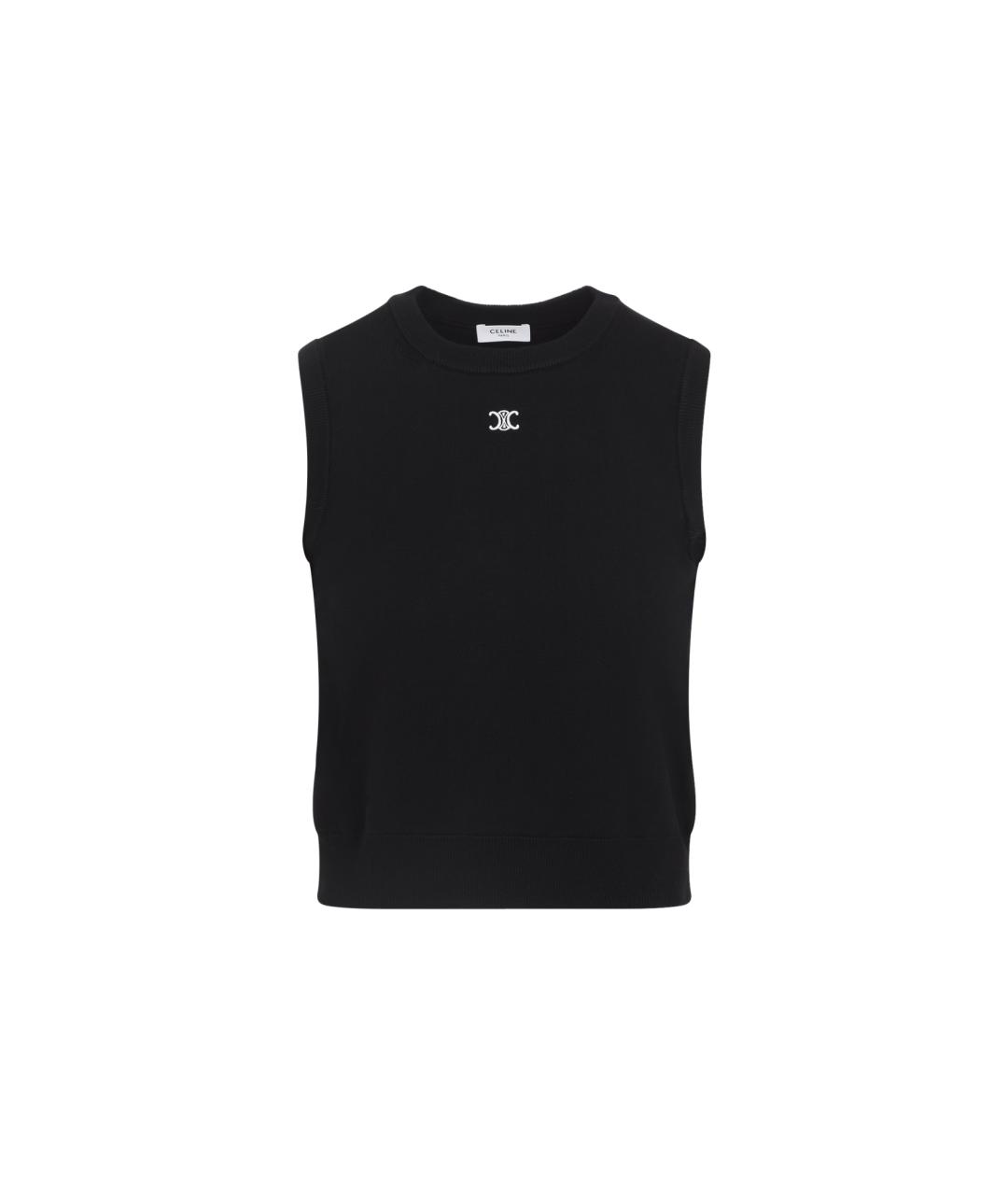 CELINE Черная шерстяная жилетка, фото 1