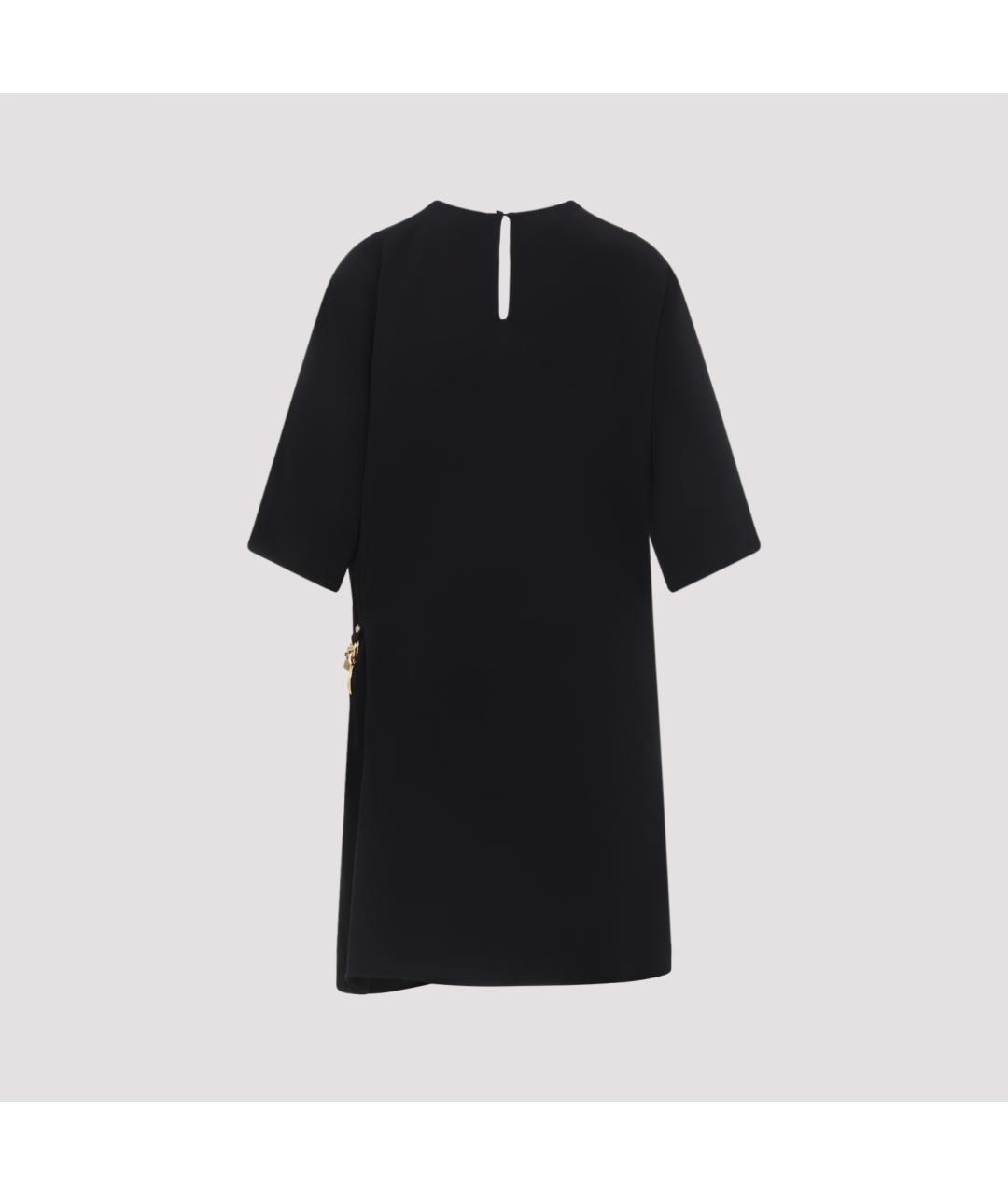 CELINE Черное вискозное повседневное платье, фото 2