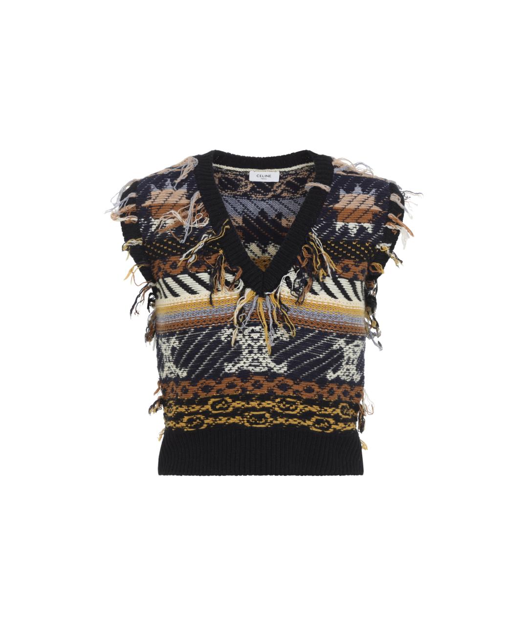 CELINE Мульти кашемировая жилетка, фото 1