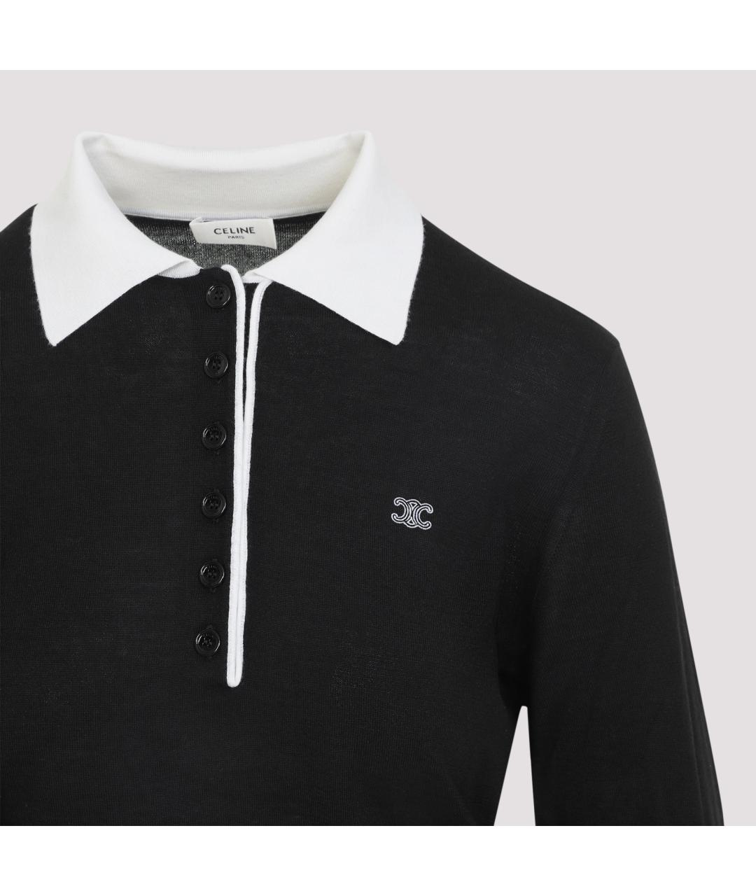 CELINE Черный кашемировый джемпер / свитер, фото 3