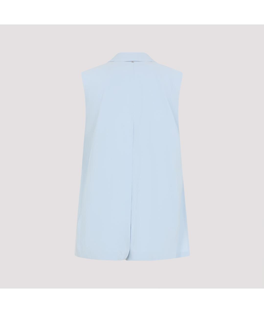 SPORTMAX Голубой вискозный жакет/пиджак, фото 2