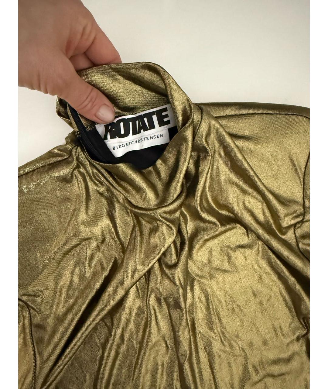 ROTATE Золотое вечернее платье, фото 7