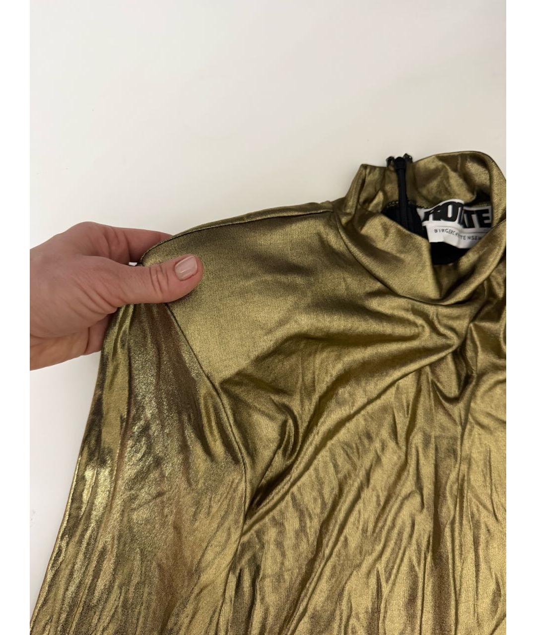ROTATE Золотое вечернее платье, фото 8
