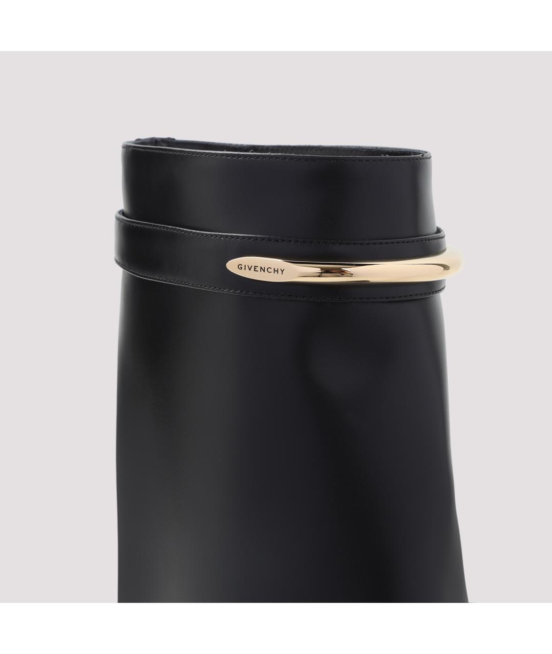GIVENCHY Черные кожаные сапоги, фото 5