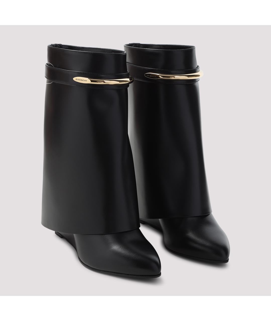 GIVENCHY Черные кожаные сапоги, фото 3