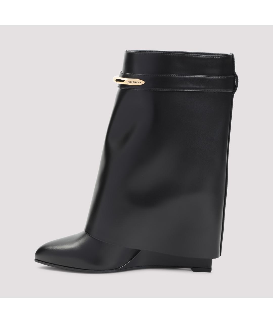 GIVENCHY Черные кожаные сапоги, фото 2