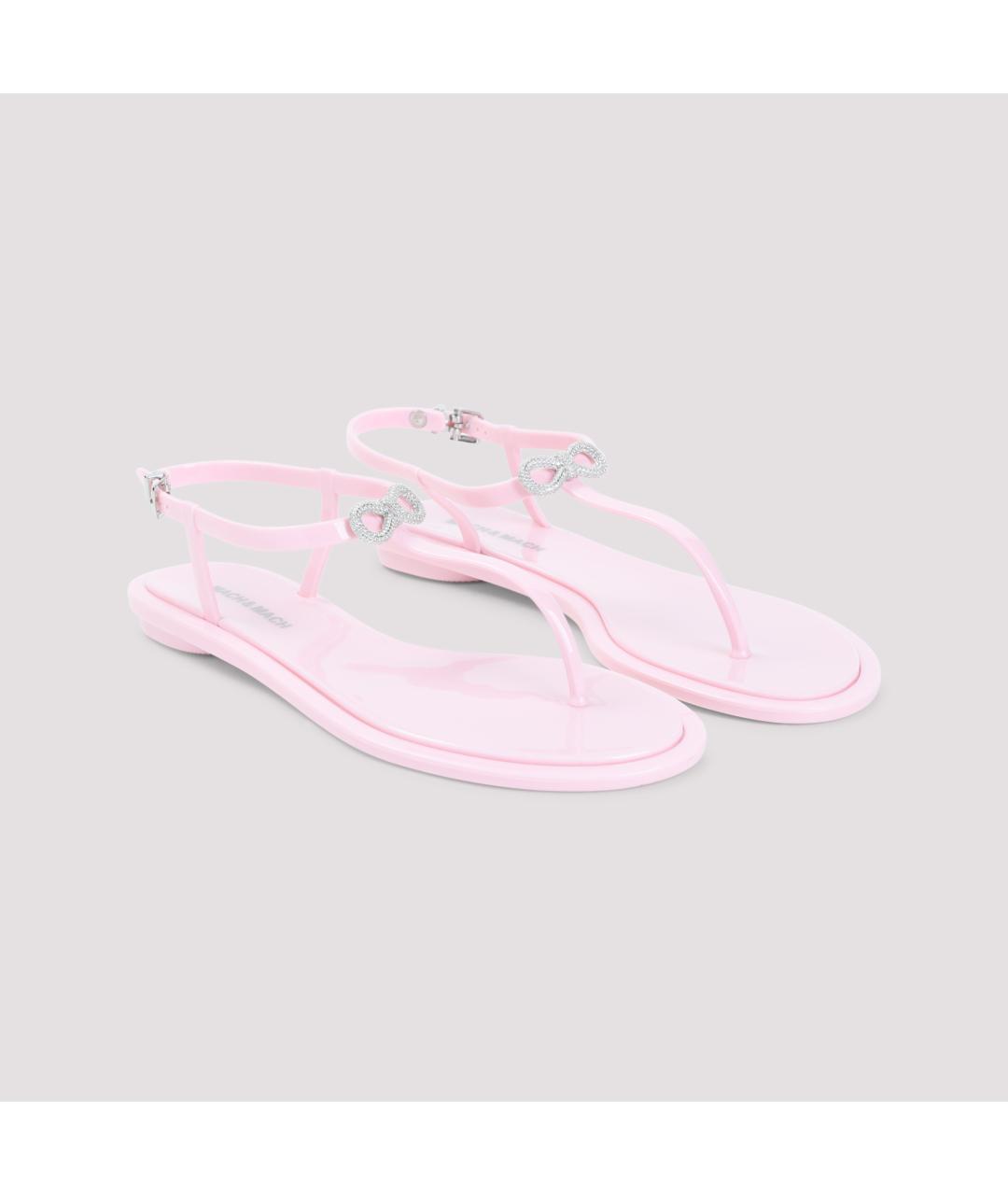 MACH&MACH Розовые босоножки из искусственной кожи, фото 3